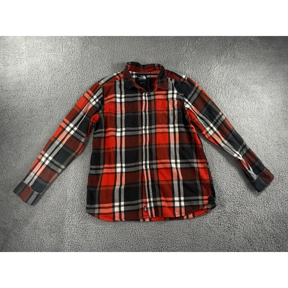 Vintage The‎ North Face Button Up Shirt Men XL Plaid Outdoor Distressed